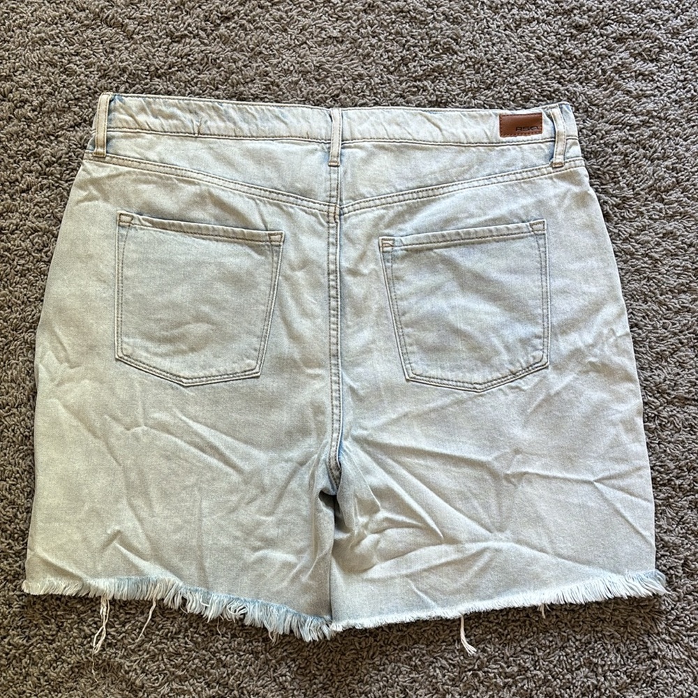 RSQ Distressed Boyfriend Denim Shorts - Light Blue - Picture 10 of 14